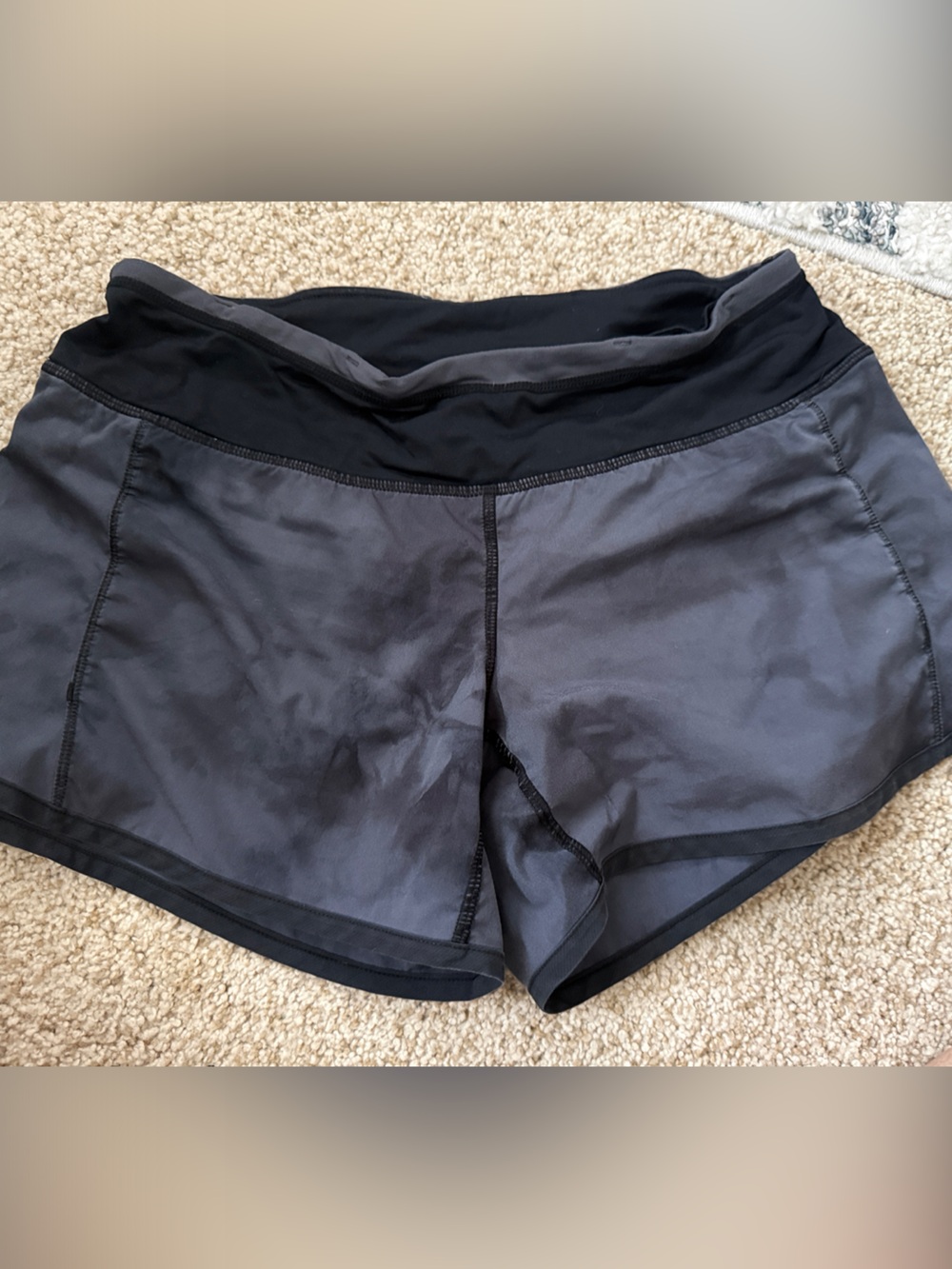 lululemon athletica Gray and Black Athletic Shorts